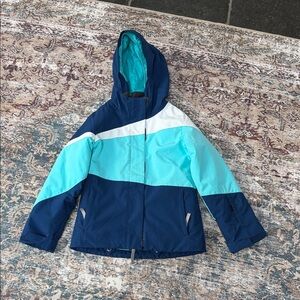 Girls Spyder Blue and Aqua ski jacket